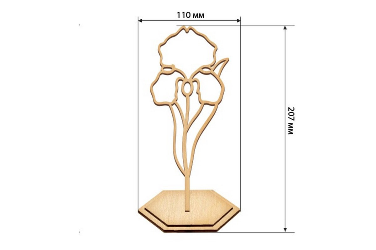 Набор для витражной живописи по номерам "Нежный ирис" FDSGK-013