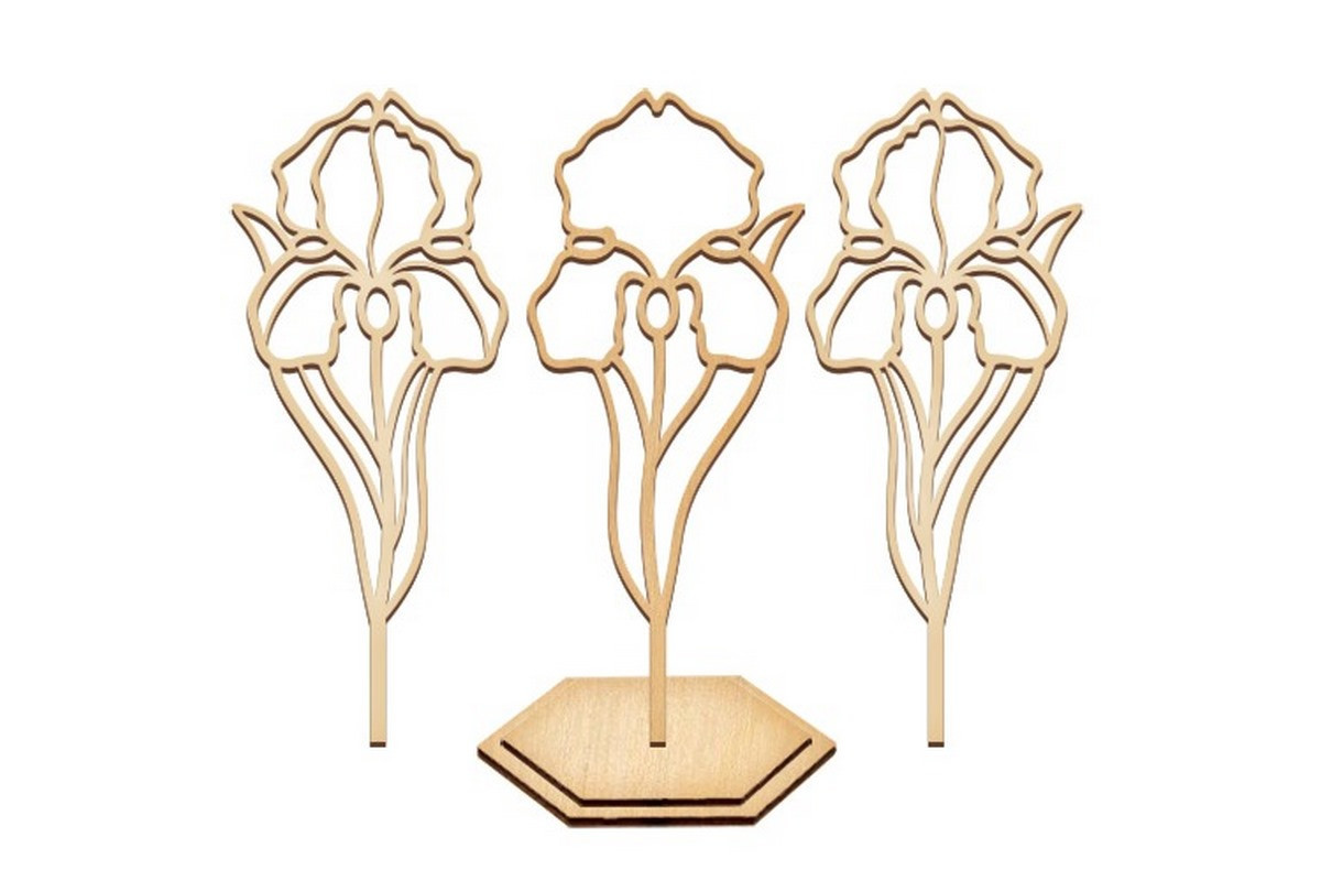 Набор для витражной живописи по номерам "Нежный ирис" FDSGK-013