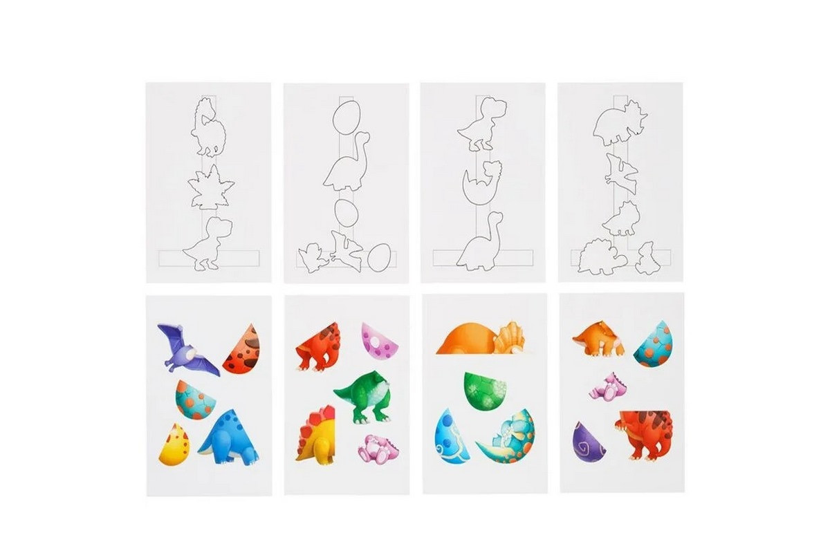 Деревянная настольная игра "Долина динозавров" Ubumblebees (ПСФ038) PSF038 на липучках