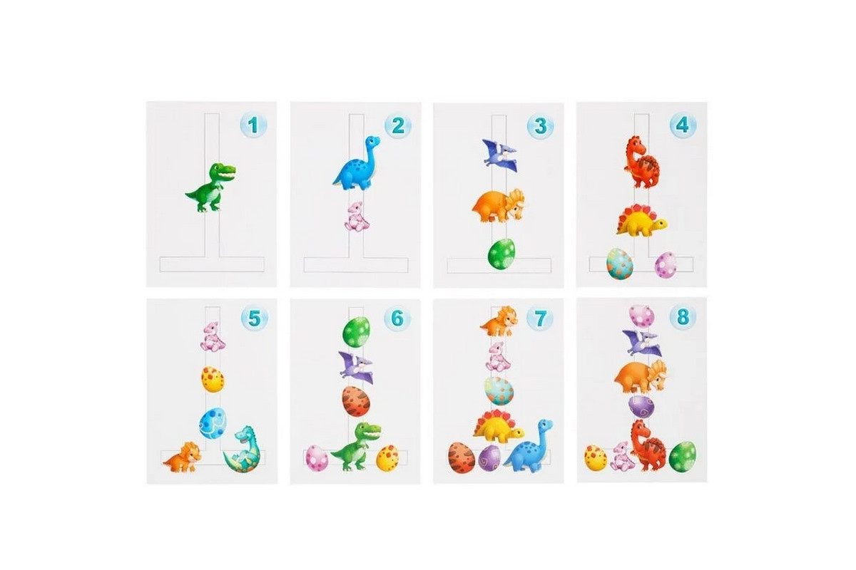 Деревянная настольная игра "Долина динозавров" Ubumblebees (ПСФ038) PSF038 на липучках