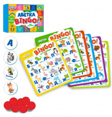 Настольная игра "Бинго" TG006 карточки, фишки, украинская азбука