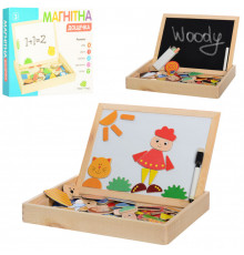Развивающая деревянная доcточка MD 0693 с фигурами, мелом и маркером