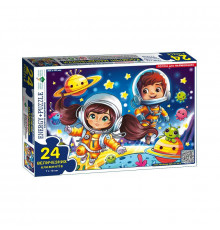 Детская игра-пазл "Космические путешественники" Энергия Плюс 188410, 24 элемента