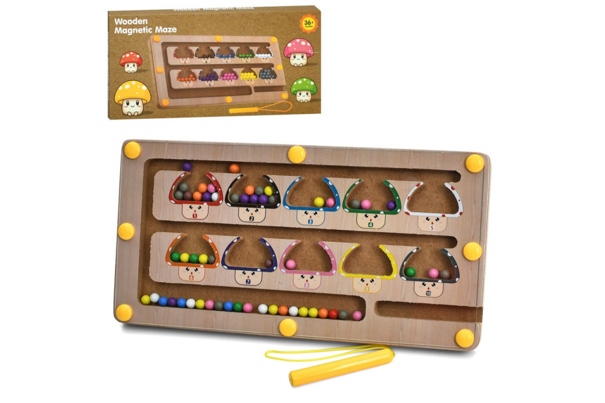 Деревянная детская игрушка "Лабиринт" MD 0369 с шариками