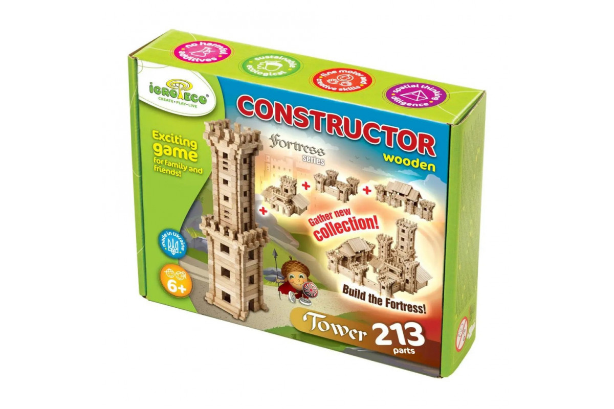 Детский конструктор "Башня" Igroteco 900330 213 деталей