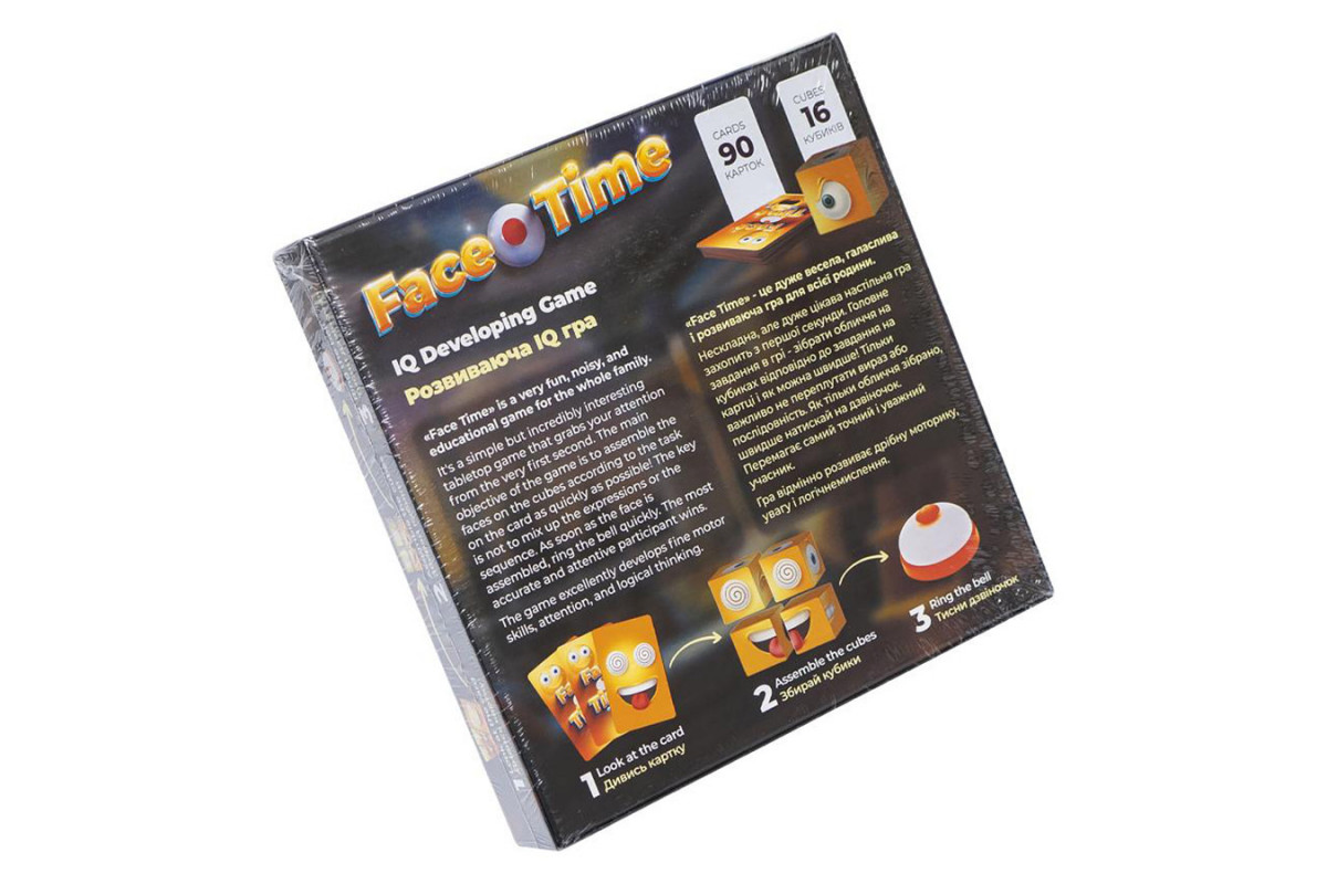 Развивающая настольная игра "Face Time" FT-01-01 со звоночком