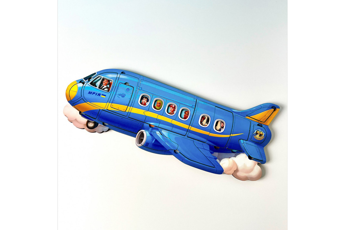 Деревянный Пазл-вкладыш "Самолет" Ubumblebees PSF161