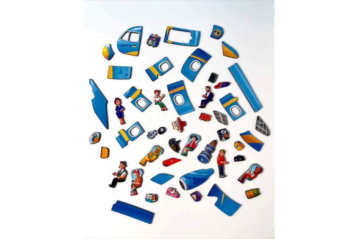 Деревянный Пазл-вкладыш "Самолет" Ubumblebees PSF161