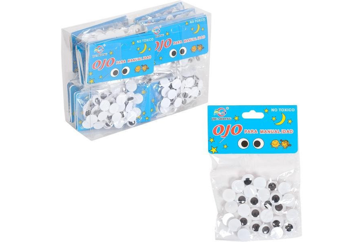 Творчий набір для аплікацій "Очі" 106552 чорні, розмір 1,2 см