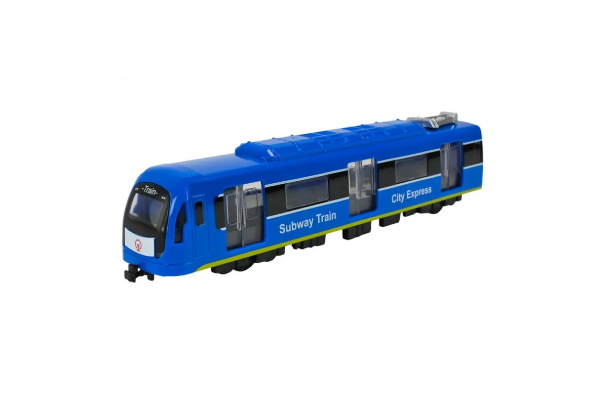 Детский игровой поезд 731-27K(Blue) голубой, светится, 23х4х5 см