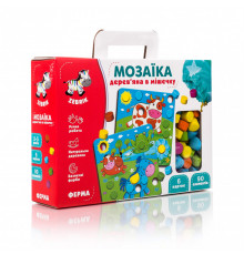 Дитяча мозаїка з картинками ZB2002 дерев'яна  Ферма ZB2002-01