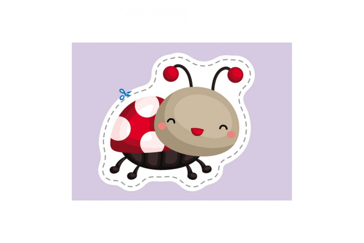 Вырезалки для самых маленьких. Разноцветные насекомые КЕНГУРУ 1376001 от 3 лет