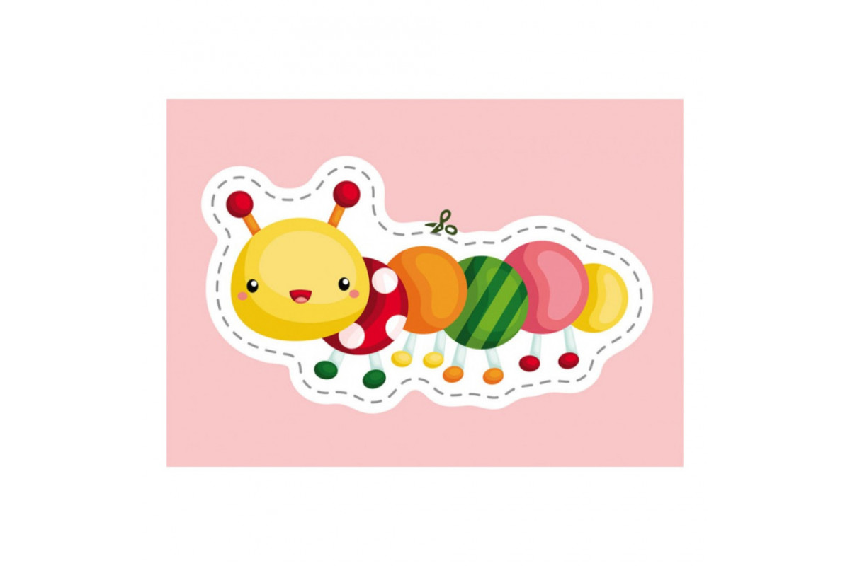 Вырезалки для самых маленьких. Разноцветные насекомые КЕНГУРУ 1376001 от 3 лет