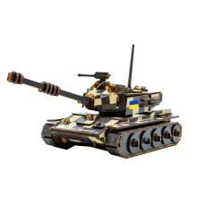 Деревянный 3D конструктор Танк 162-0074, 162 детали