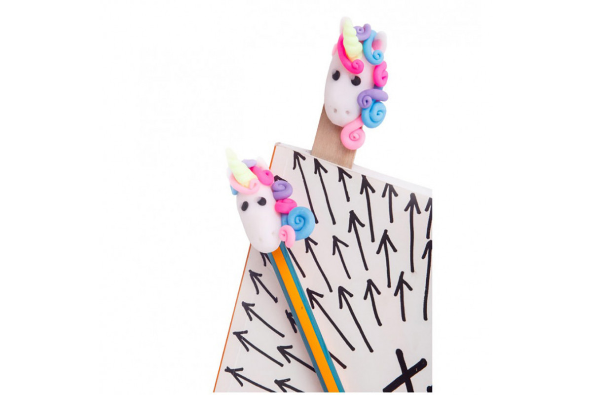 Детский набор для лепки из полимерной глины "Закладки Единороги" (ПГ-005) PG-005 закладки для книги