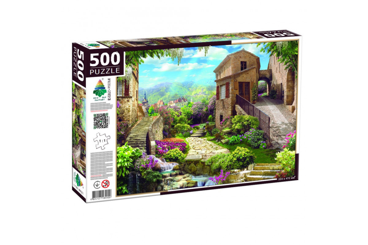 Пазл классический "Коллаж с выходом в сад" 84900, 500 элементов
