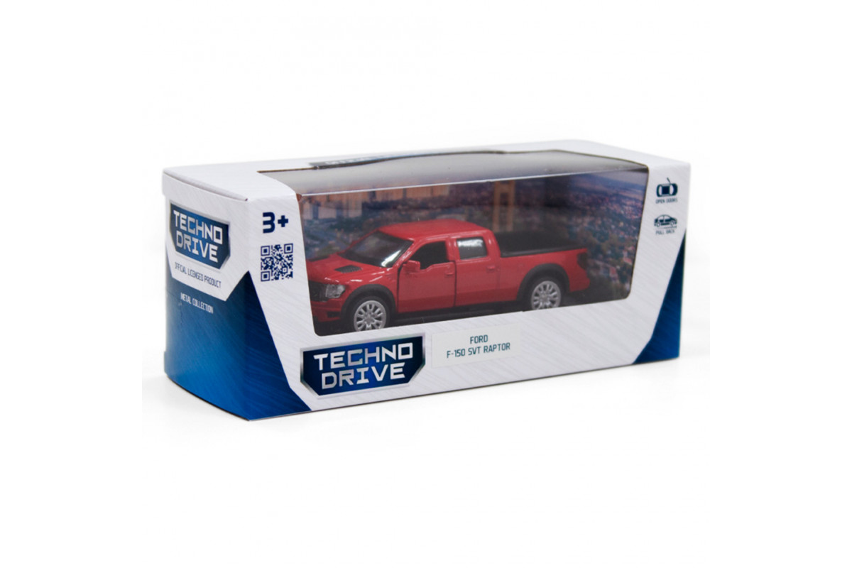 Детская автомодель FORD F-150 SVT Raptor TechnoDrive 250261 красный