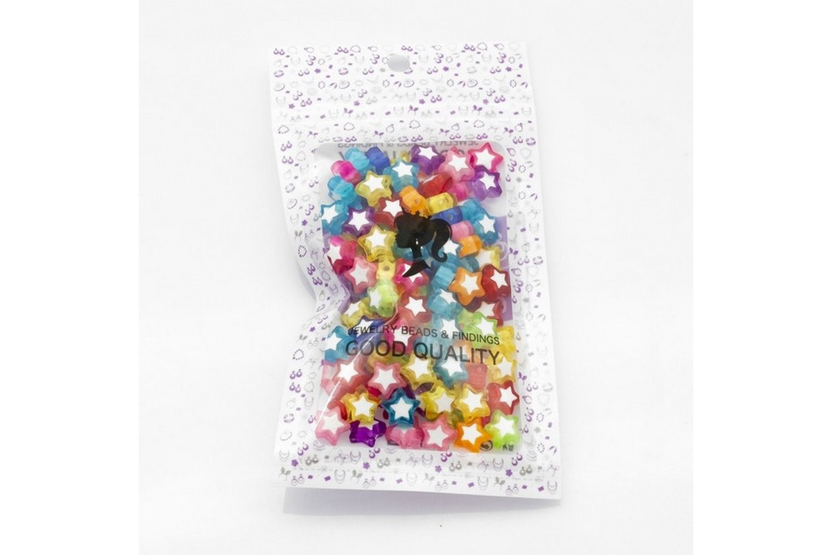 Декоративні намистинки для творчості Зірки Dom Busin УТ100023889 в упаковці 120 шт