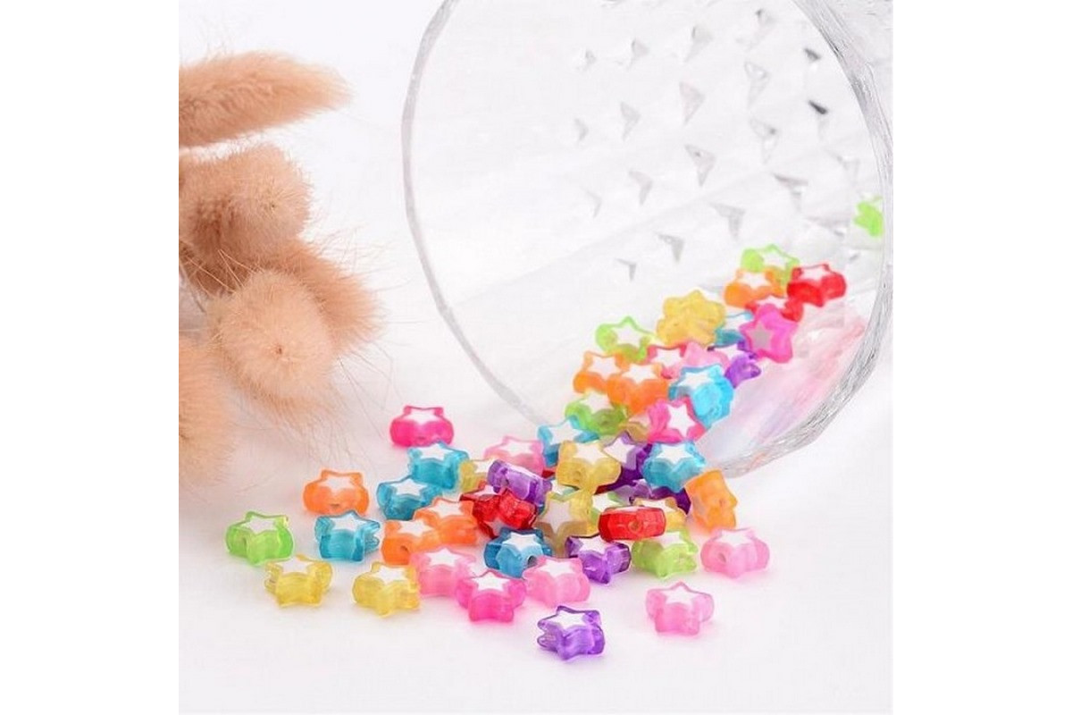 Декоративні намистинки для творчості Зірки Dom Busin УТ100023889 в упаковці 120 шт