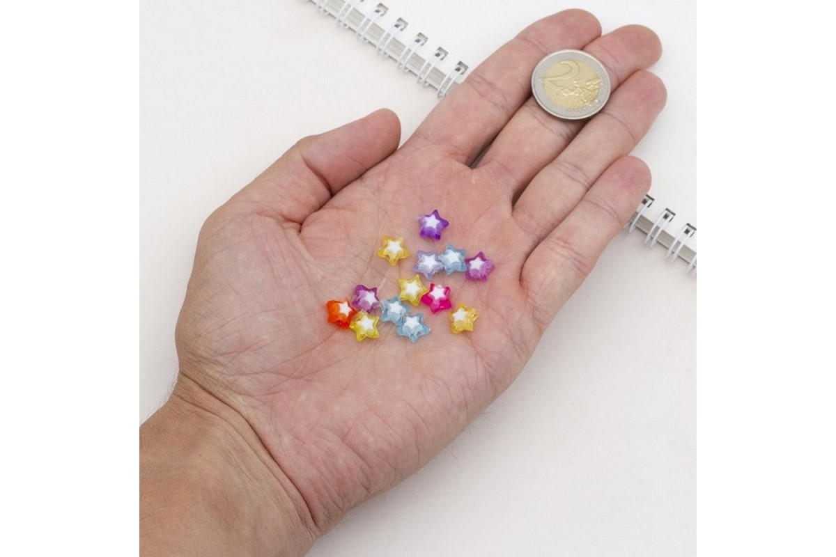 Декоративні намистинки для творчості Зірки Dom Busin УТ100023889 в упаковці 120 шт