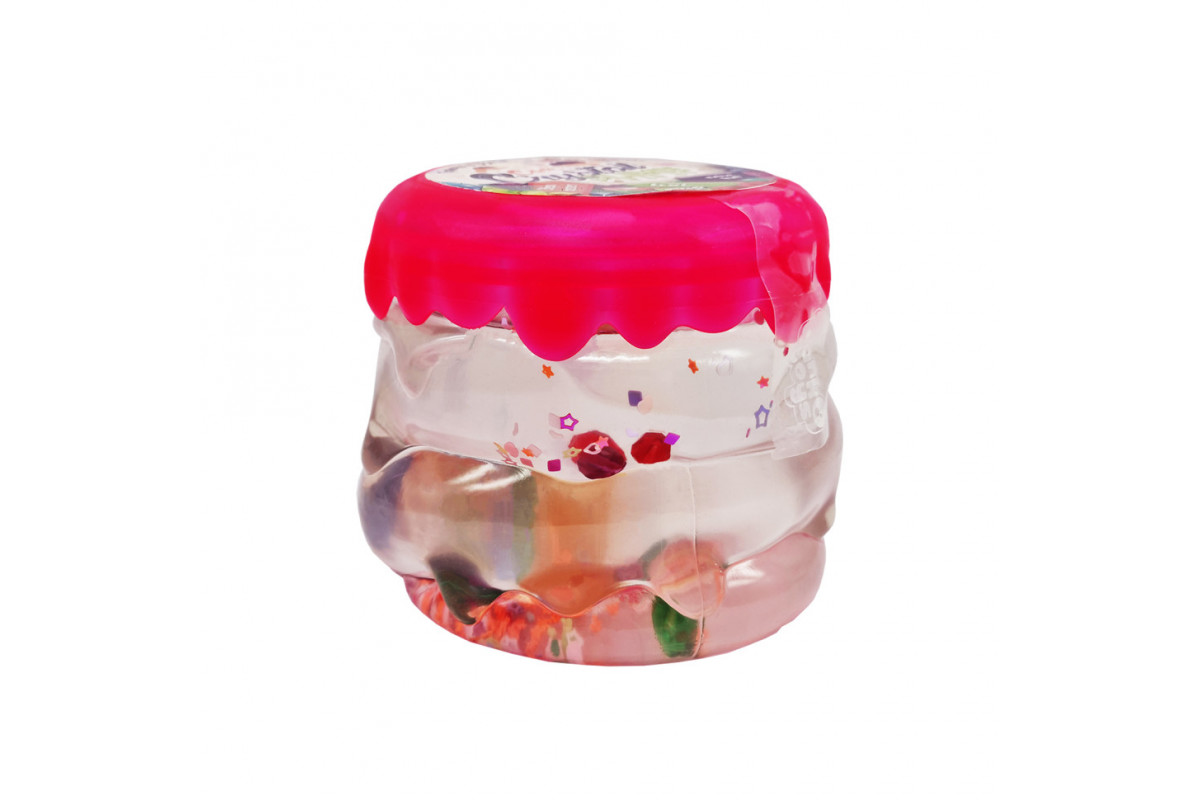 Вязкая масса, слайм "Crystal Slime" CS-01-01U с бусинками Розовый