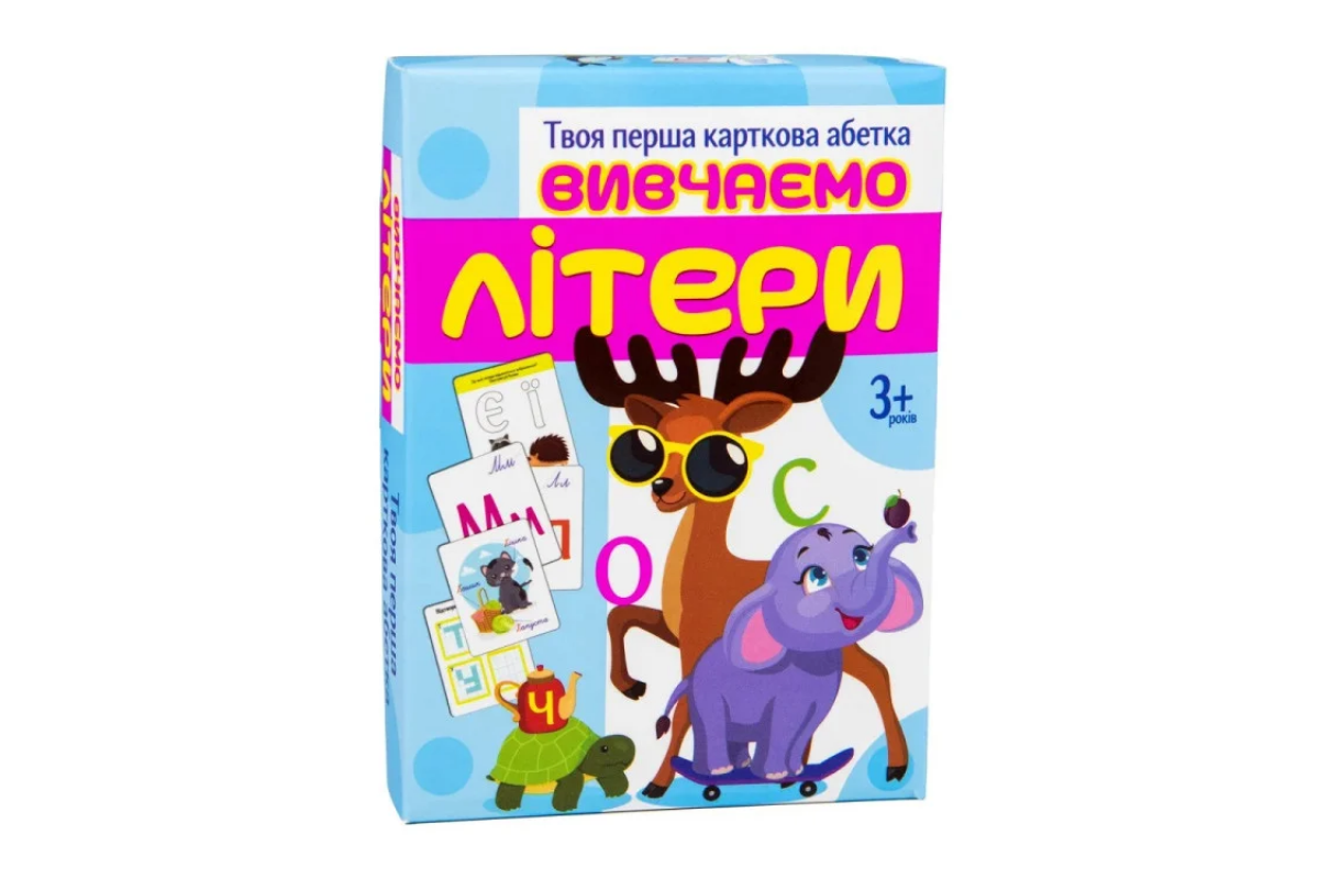 Карточки обучающие "Учим буквы" Strateg 32066 на украинском языке