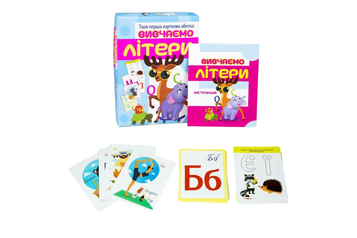 Карточки обучающие "Учим буквы" Strateg 32066 на украинском языке