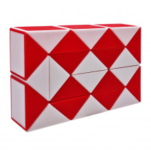 Головоломка Змейка Рубика 750-287, 24 элемента Красный