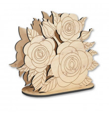 Деревянная салфетница для декора "Розы" FDPO-298