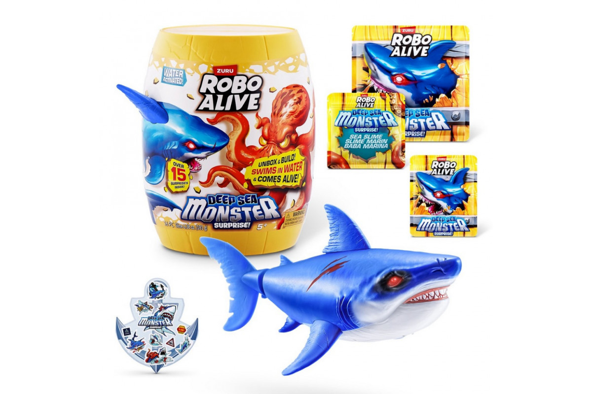 Інтерактивний ігровий набір "Глибоководний сюрприз: Велика біла акула" ROBO ALIVE S1 Pets & Robo Alive 71155A