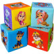 Детские мягкие кубики "Щенячий патруль Команда" МС 090501-09, 4 штук