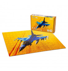 Фигурный деревянный пазл A3 "F16 Fighting Falcon" PuzA3-02023, 176 элементов