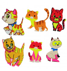 Набор фетровых фигурок на подставке "Котики" 180144