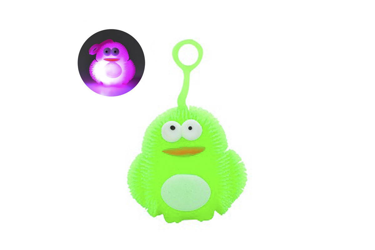 Игрушка-антистресс ежик "Пингвин" MS 3575(Green) мигает, 7 см
