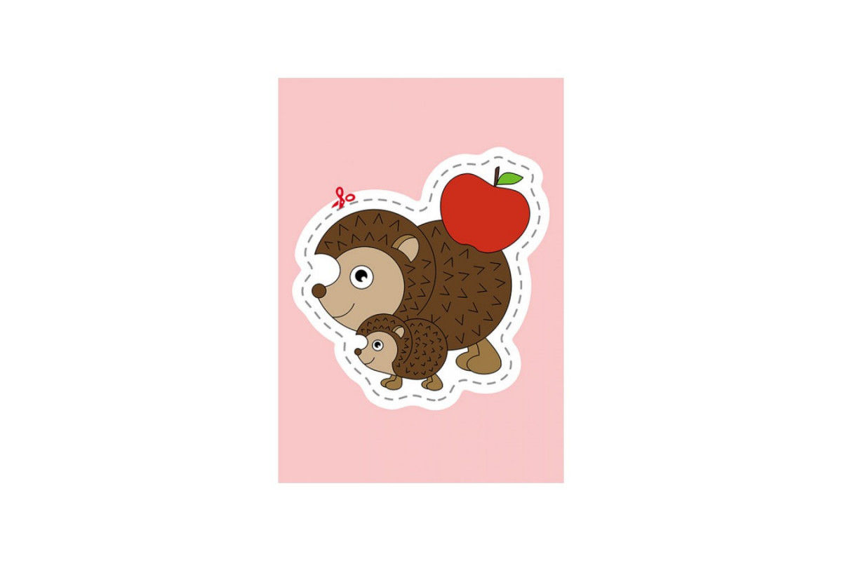 Вырезалки для самых маленьких. Животные и их детеныши КЕНГУРУ 1376004 от 3 лет