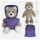 Мягконабивная игрушка пушистый Мишка МС 080501-04 в фиолетовом плаще 35 см.