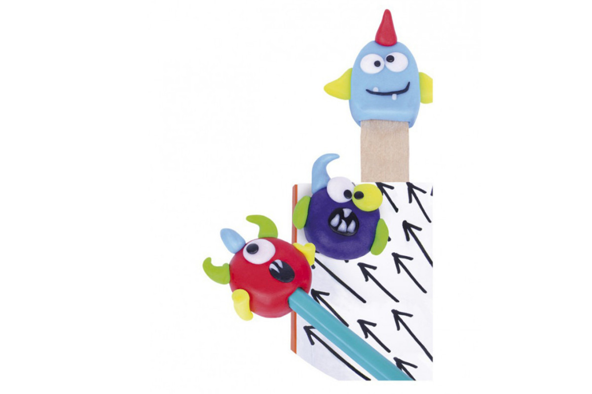 Дитячий набір для ліплення з полімерної глини "Закладки Монстри" (ПГ-006) PG-006 закладки для книги