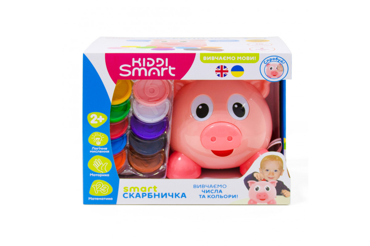 Интерактивная обучающая игрушка Smart-Копилочка KIDDI SMART 208441 украинский и английский