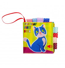 Развивающая  мягкая книга "Котик Мяу- Мяу " 823444, 8 рисунков