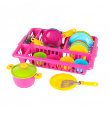 Детский набор "Кухонный набор №5" ТехноК 3282TXK с подставкой для сушки