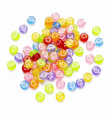 Декоративні намистинки для творчості Смайлики Будинок Бусин УТ100028626 в упаковці 70 шт