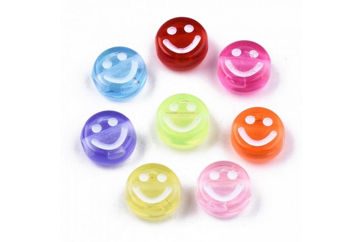 Декоративні намистинки для творчості Смайлики Будинок Бусин УТ100028626 в упаковці 70 шт