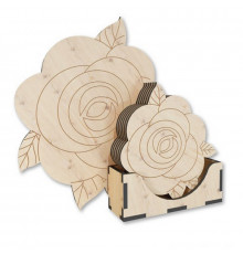 Деревянная подставка под горячее "Розы" FDPO-299