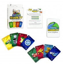 Карточная обучающая игра "Спаси планету" Strateg 30321 Укр