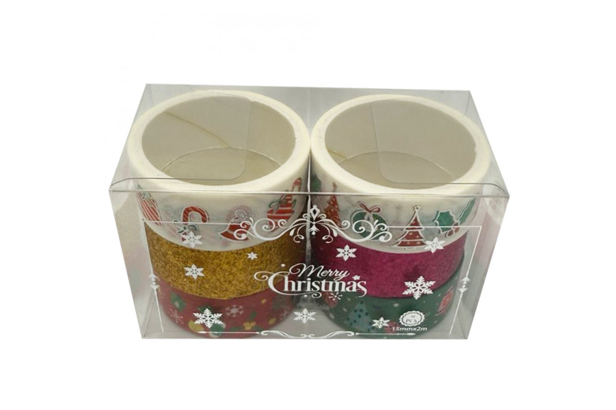 Набір декоративний скотч "Merry Christmas" XM-JD2273-1, 1,5 см x 2 м