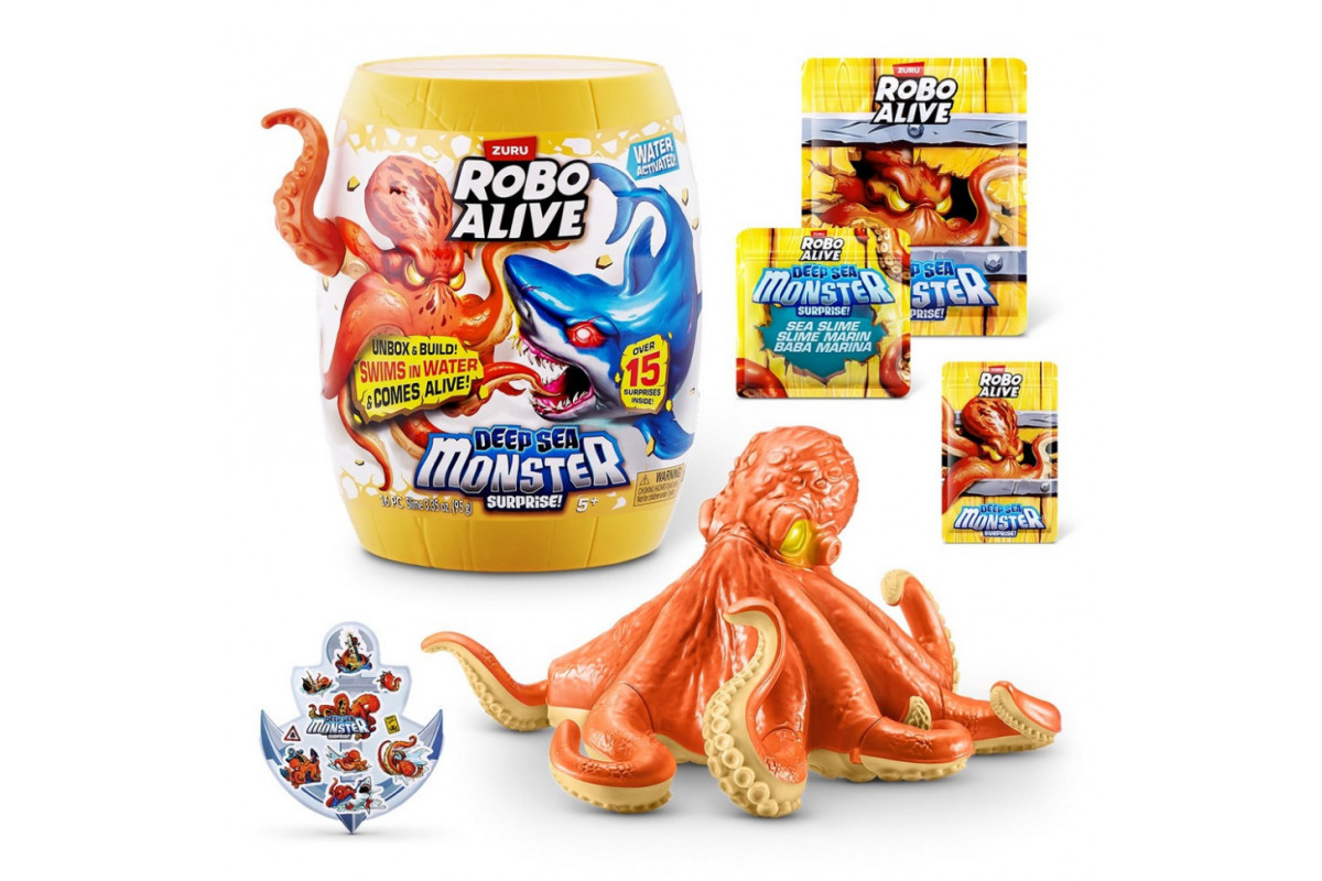 Інтерактивний ігровий набір "Глибоководний сюрприз: Восьминіг" ROBO ALIVE S1 Pets & Robo Alive 71155B