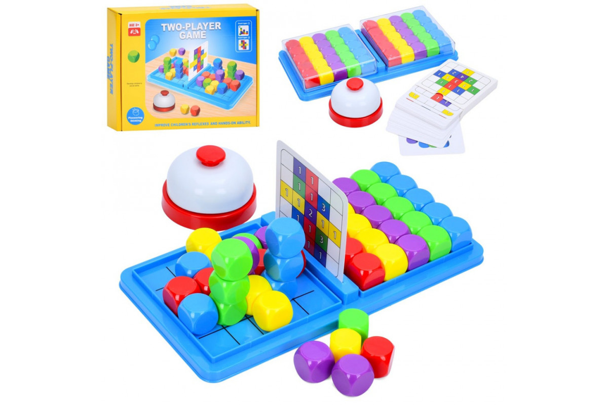 Настільна гра "Кубики" 5236 кубики 50 шт, дзвінок, картки 30 шт