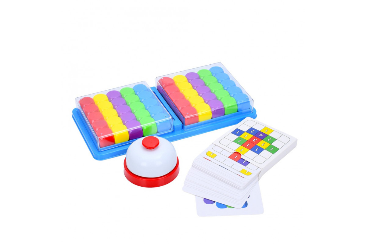 Настільна гра "Кубики" 5236 кубики 50 шт, дзвінок, картки 30 шт