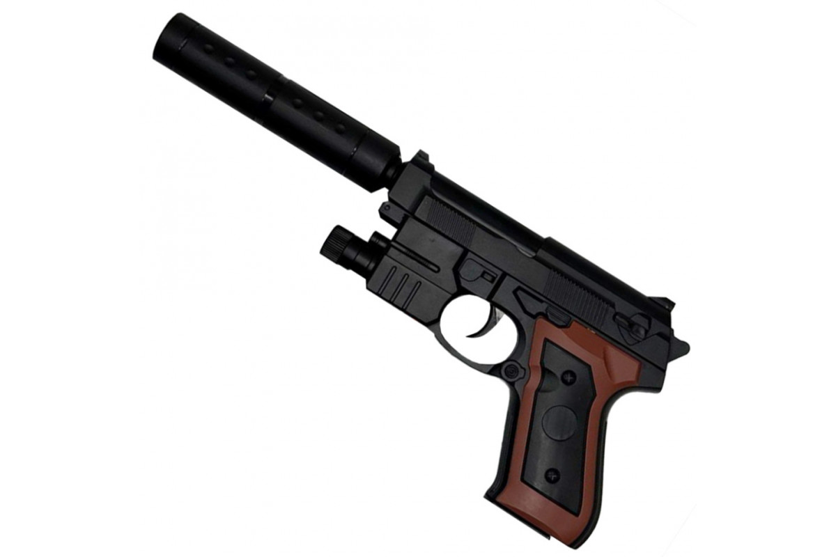 Детский игрушечный пистолет на пульках 238-3 со светом