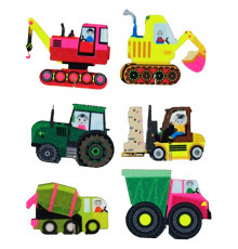 Набор фетровых фигурок на подставке "Машинки" 180151